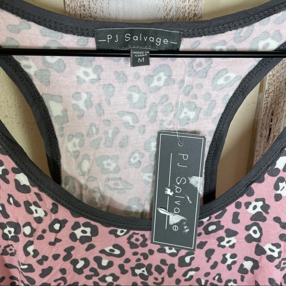 PJ Salvage Pink Leopard Cheetah Print Tank Top M - Picture 2 of 6
